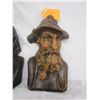 Image 3 : 2 Vintage Wax Wall  Hangings Old Man and Old Woman