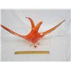 Image 1 : Large MCM Orange Art Glass Item Marked Chalet Glass