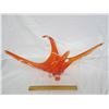 Image 2 : Large MCM Orange Art Glass Item Marked Chalet Glass