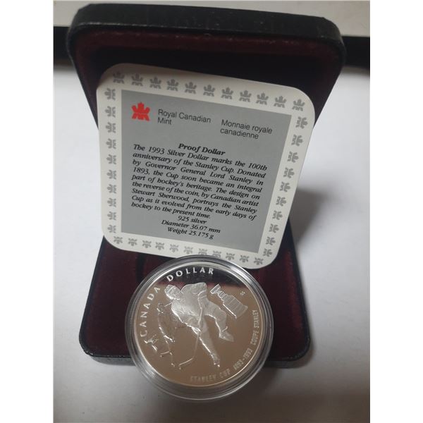 1993 Silver Dollar (100th Anniversary of Stanley Cup)