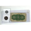 Image 2 : 1900 Canadian Shinplaster, 1900 Canadian Large Cent and 1950 Canadian 5 Cents Coin