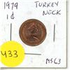 Image 1 : 1979 Canadian One Cent Coin - Turkey Neck.