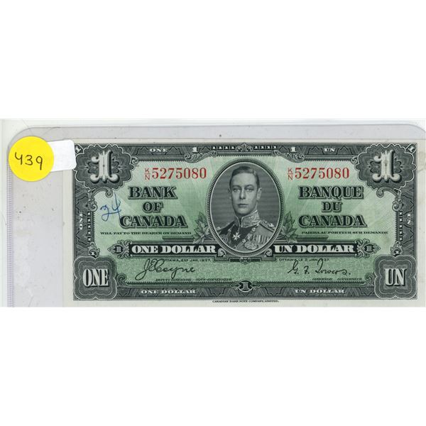 1937 Canadian One Dollar.