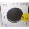 Image 1 : 1856 Province of Nova Scotia Half Penny Token.