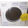 Image 1 : 1857 Bank of Upper Canada Half Penny Token.