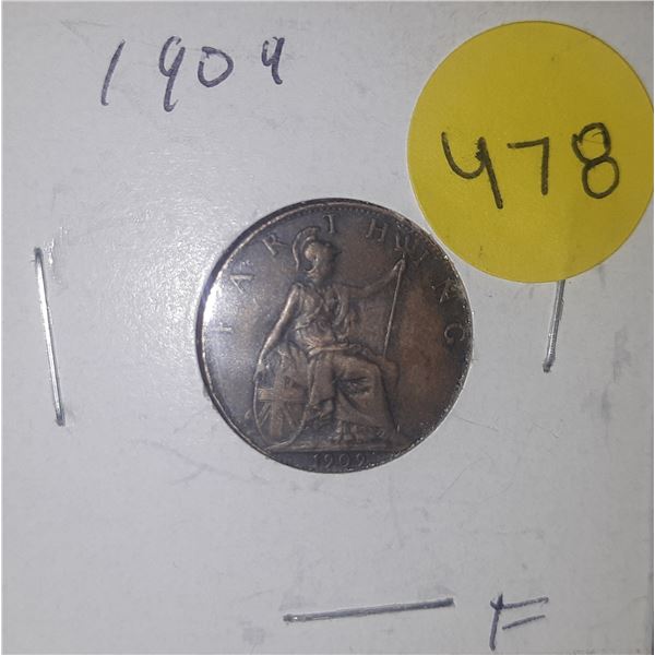 1909 UK Farthing.