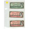 Image 1 : 1954 Canadian One and (2) Two Dollar.