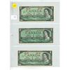 Image 1 : 1954, (2) 1967 Canadian One Dollar.
