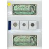 Image 1 : 1967 Canadian Currency Page. (5, 10, 25 Cents and 1 Dollar)