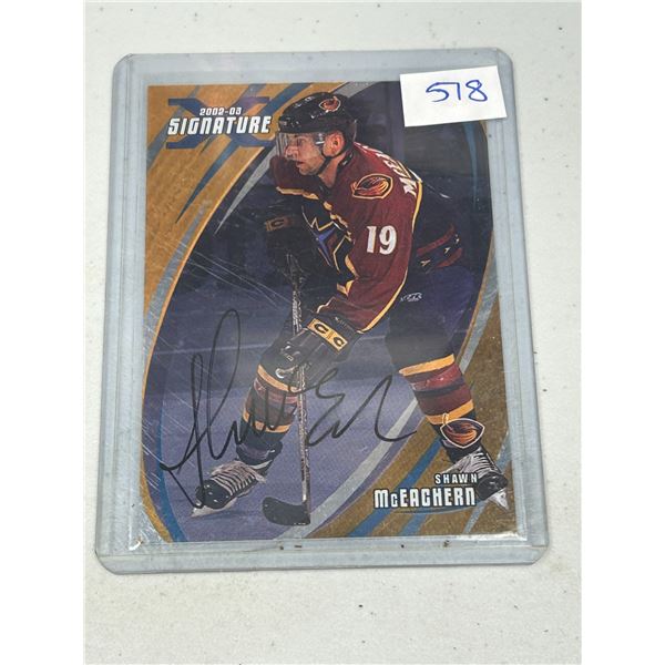 Shawn McEachern - Autographed Hockey Card