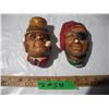 Image 1 : (2) Vintage Bosson Heads. (Have Chips)