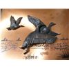 Image 2 : Vintage Brass Ducks 3D Wall Art in Frame (13.5" x16.5")