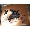 Image 3 : Vintage Brass Ducks 3D Wall Art in Frame (13.5" x16.5")