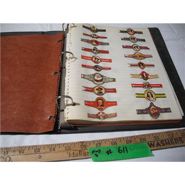 Vintage Cigar Bands in Binder.