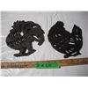 Image 1 : Cast Iron Rooster Design Trivets.