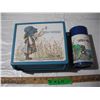 Image 1 : Vintage Holly Hobbie Lunch Kit. (Has Cracks) and Thermos.