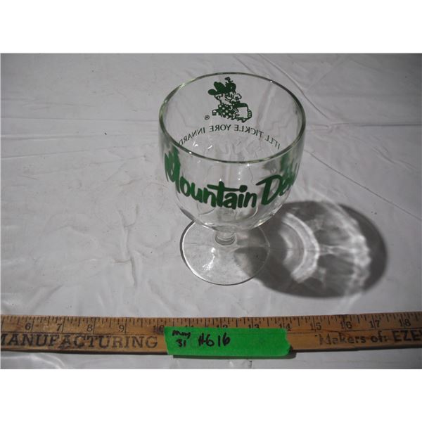 Mountain Dew  ("it" ll tickle your innards!.") Goblet.