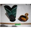 Image 1 : Blue Mountain (BMP) Vase (Small Chip Repair on Bottom and Swan)