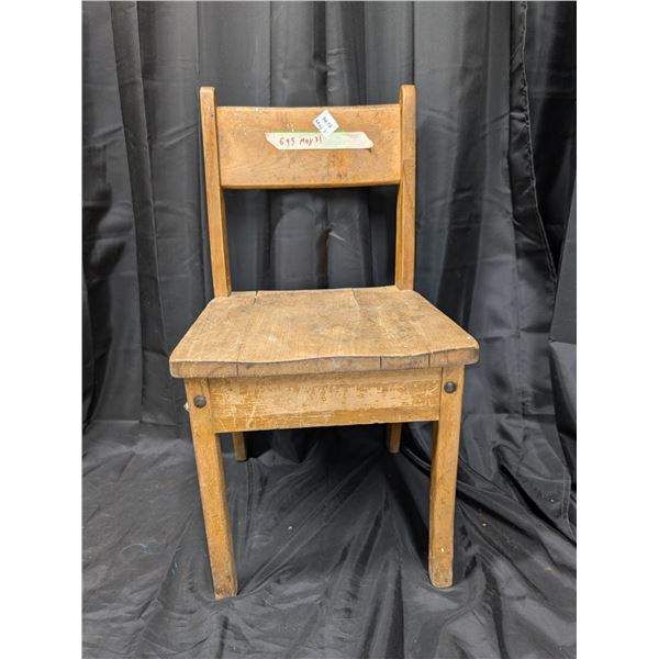 Childs wooden School house chair