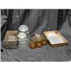 Image 1 : Loaf tins, Cake Pan, Canisters, Candy Dish and glasses