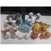 Image 1 : (5) Salt and Pepper Shakers, (2) Bird Figures, Misc.