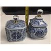 Image 2 : Pair of Porcelain Jars, With Lids