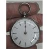 Image 2 : Pocket Watch - Silver Key Wound - Overwound - No Key