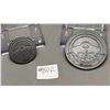 Image 3 : 2x Pokemon Coins Bkue Kyogre & Indigo Lrg Disk Scarlet & Violet Sky