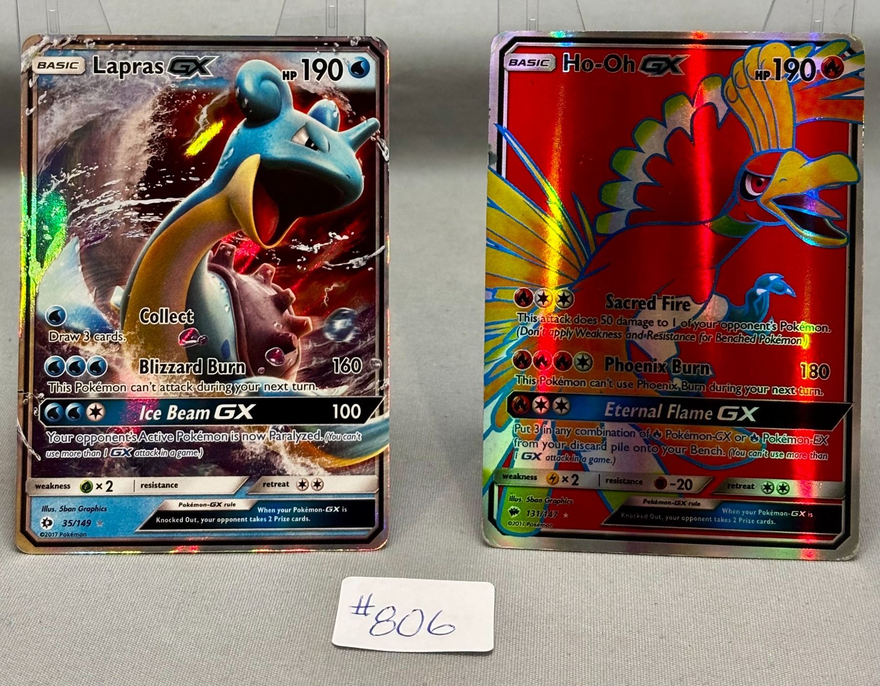 lapras gx pokemon card - 35/149 Ultra Rare Moon Rare #35 PSA Authenticated 9 Card Cert #810898 - 2017 -