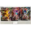 Image 1 : Pokemon Leafeon Vmax, Espeon VMax & Glaceon VMax Holo Rainbow Cards (Cannot Verify Authenticity)