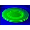 Image 2 : 2x Antique late 1890's Uranium Glass Deep 8⅜" Dinner Plates