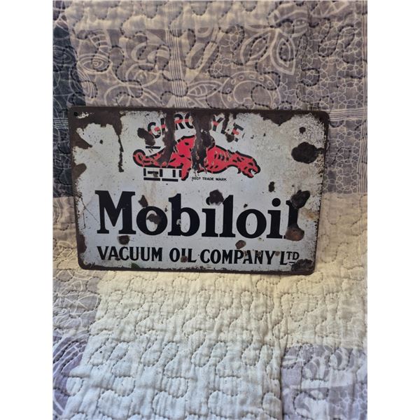 Mobile Oil Tin Sign (Repro)