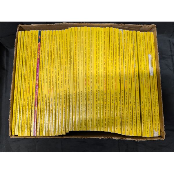 Box full of National Geographic Books (70s-80s)