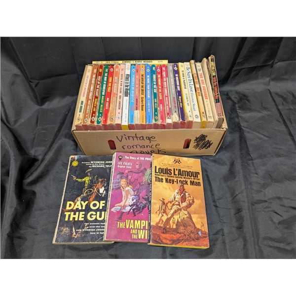 Box full of Vintage Romance Books