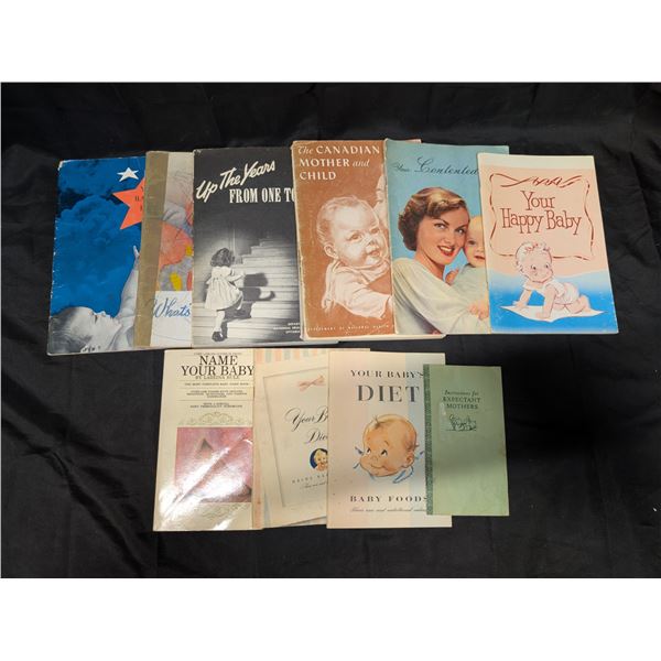 Lot collection of Vintage children's Care Information
