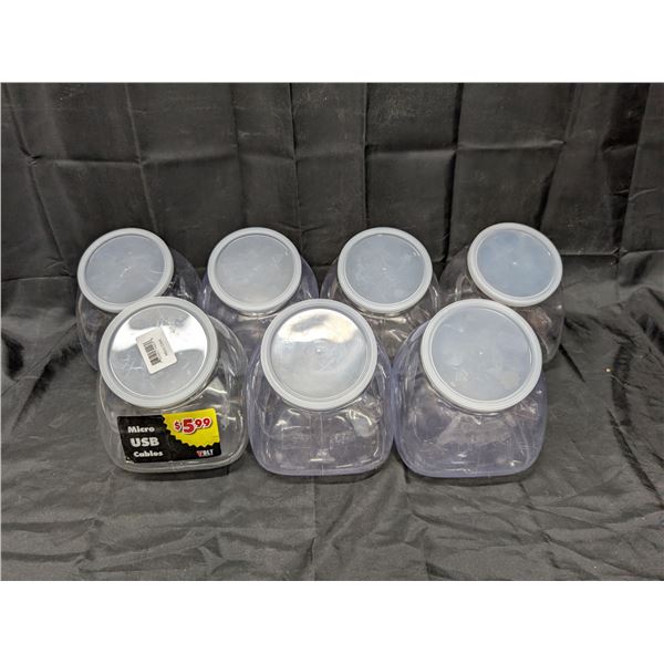 Lot of (7) Plastic Containers