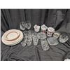 Image 1 : Collection of Shot glass, Wine Glasses, Plates, Mugs, and etc.)