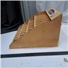 Image 3 : General store wooden spool display stand 15"H