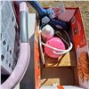 Image 4 : Lot of misc household items, containers, bottles, jars