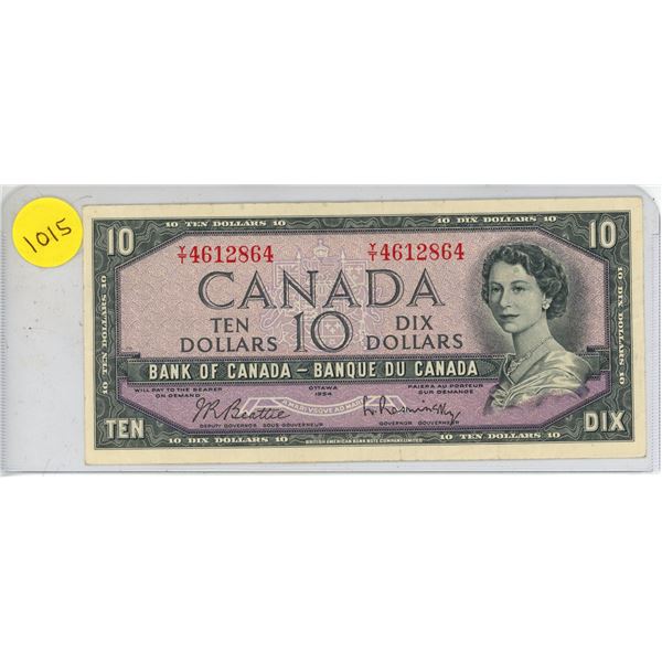 1954 Canadian 10 Dollar.