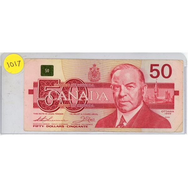 1988 Canadian 50 Dollar.