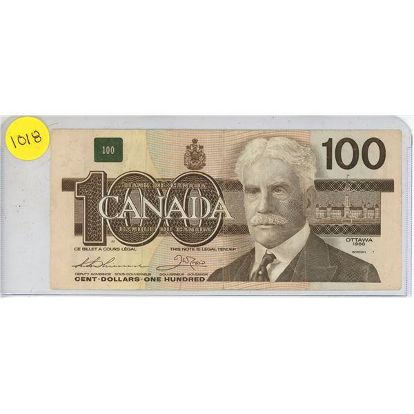 1988 Canadian 100 Dollar.