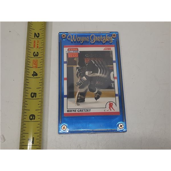 Gretzky Hockey Card with Card Holder.