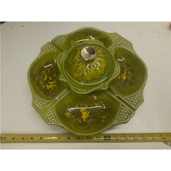 Snack and Dip Platter with Spinning Plate.