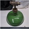 Image 1 : service station light, green enamel, 15" diameter and 12"H
