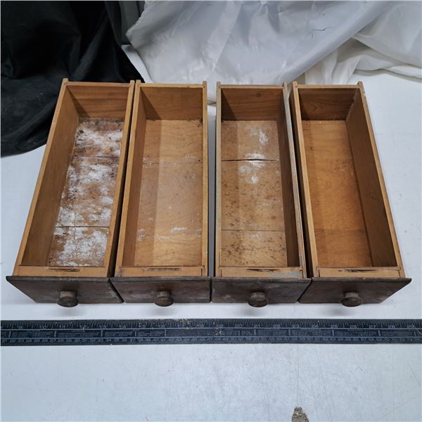 4 sewing drawers- 12" by 4" drawers