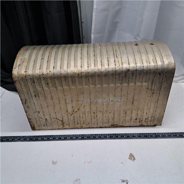 Metal rural mail box- 24"L by 13"H by 10" W