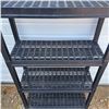 Image 2 : 4 tier plastic shelf- 57"H by 37"L by 13"W