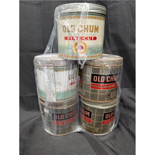 (5) Old Chum Cans (Tobacco)