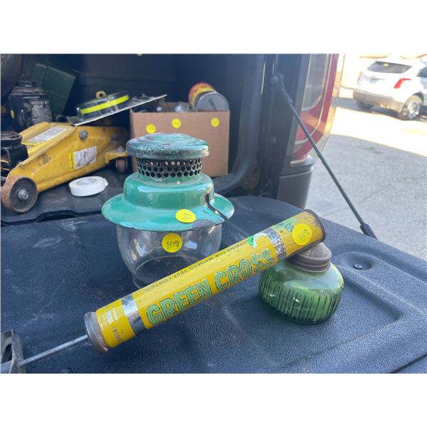 Green Gross Duster Chimney Mantle Parts, Caulk gun, AND ETC.